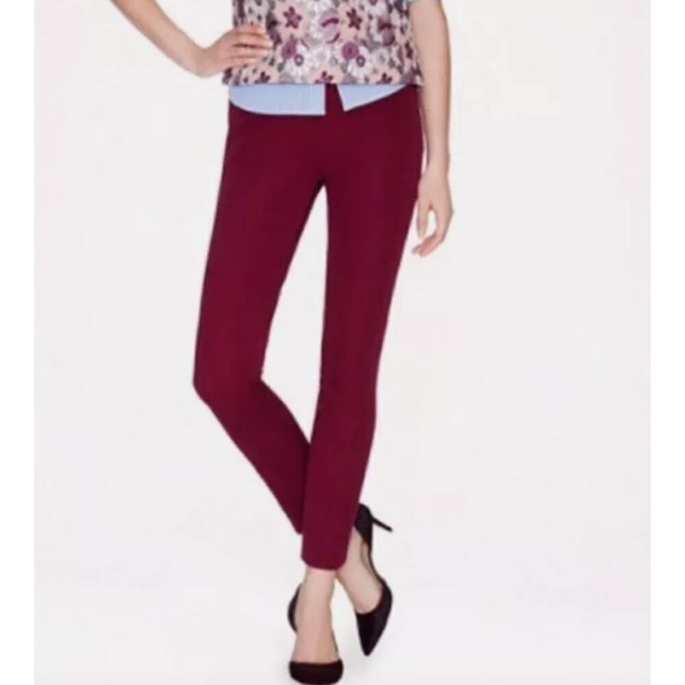 J. Crew Minnie Pants Sz 4 burgundy color